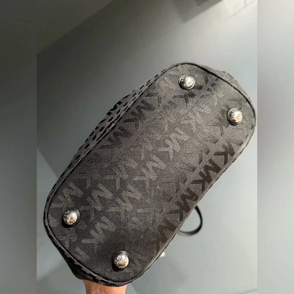 Michael Kors Black MK Logo Tote Bag - Picture 3 of 7